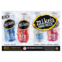 Mike's Malt Beverage, Premium, Blue/Red/White/Pink - 12 Each