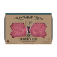 Schweid & Sons Ground Beef Burgers, Fresh, The Smokehouse Blend - 4 Each 