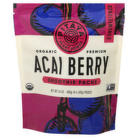 Pitaya Acai Berry, Organic, Unsweetened, Smoothie Packs - 4 Each 