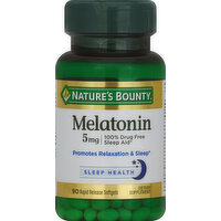 Nature's Bounty Melatonin, 5 mg, Rapid Release Softgels - 90 Each 