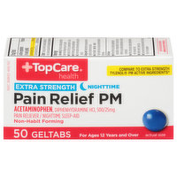 TopCare Pain Relief PM, Extra Strength, Geltabs - 50 Each 