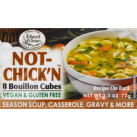 Edward & Sons Bouillon Cubes, Not-Chick'n - 8 Each 