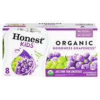 Honest Kids Juice Drink, Organic, Goodness Grapeness - 8 Each 