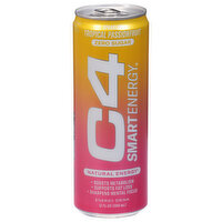 C4 Energy Drink, Sparkling, Zero Sugar, Tropical Passionfruit