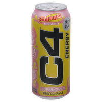C4 Energy Drink, Performance, Starburst Strawberry - 16 Fluid ounce