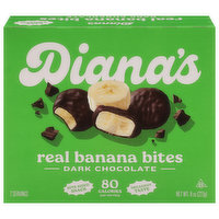 Diana's Bananas Banana Bites, Dark Chocolate, Bite Sized Snack - 8 Each