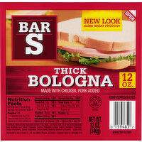 Bar S Bologna, Thick - 12 Ounce 