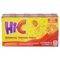 Hi-C Fruit Drink, Torrential Tropical Punch - 8 Each
