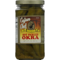 Cajun Chef Okra, Pickled, Hot - 12 Ounce 