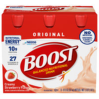 Boost Nutritional Drink, Balanced, Original, Creamy Strawberry Flavor - 6 Each 