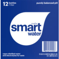 smartwater Glaceau Smartwater 33.8 fluid ounce (US) Non-Refillable Plastic other Bottle Straight 12 Corrugated Carton - 12 Each 