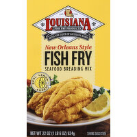 Louisiana Fish Fry Products Seafood Breading Mix, Fish Fry, New Orleans Style - 22 Ounce 