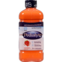 Pedialyte Electrolyte Solution, Strawberry - 33.8 Fluid ounce 