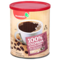 Brookshire's Coffee, Ground, Medium, 100% Colombian - 42.5 Ounce 