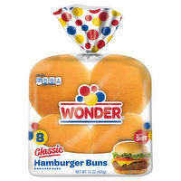 Wonder Hamburger Buns, Classic, Extra Soft - 8 Each 