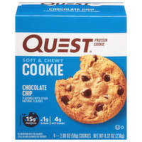 Quest Protein Cookie, Chocolate Chip, Soft & Chewy - 4 Each