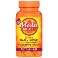 Metamucil Fiber, 3-in-1, Capsules - 100 Each 