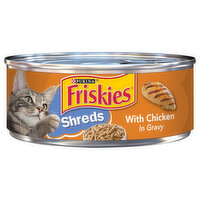 Friskies Cat Food, with Chicken in Gravy, Shreds, Adult - 5.5 Ounce 