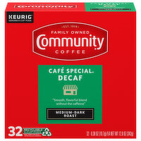 Community Coffee Coffee, Cafe Special, Medium Dark Roast, Decaf, K-Cup Pods - 32 Each 