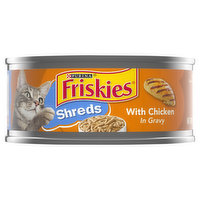 Friskies Cat Food, with Chicken in Gravy, Shreds - 5.5 Ounce 