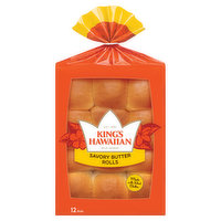 King's Hawaiian Rolls, Savory Butter - 12 Each