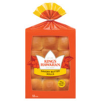 King's Hawaiian Rolls, Savory Butter - 12 Each 