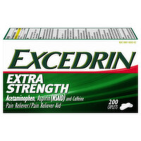 Excedrin Pain Reliever, Acetaminophen Aspirin (NSAID) and Caffeine, Extra Strength, Caplets - 200 Each 