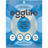 Egglife Egg White Wraps, Everything Bagel - 6 Each 