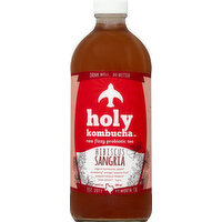 Holy Kombucha Tea, Raw Fizzy Probiotic, Hibiscus Sangria