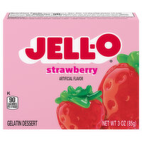Jell-O Gelatin Dessert, Strawberry - 3 Ounce 