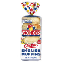 Wonder English Muffins, Classic - 6 Each 