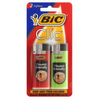 BiC Lighters, Clic - 2 Each 