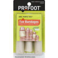 Profoot Toe Bandages, with Aloe, One Size - 3 Each 