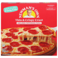 Newman's Own Pizza, Thin & Crispy Crust, Uncured Pepperoni