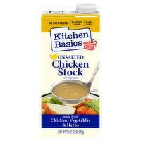 Kitchen Basics Chicken Stock, Unsalted - 32 Ounce 