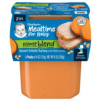 Gerber Sweet Potato Turkey, Poweblend, Sitter 2nd Foods, 2 Pack - 2 Each 