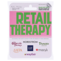 Retail Therapy Choice Gift Card, $25 - $500 - 10 Each 