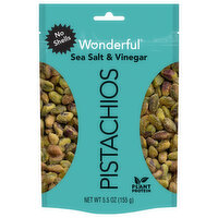 Wonderful Pistachios, Sea Salt & Vinegar, No Shells - 5.5 Ounce 