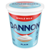 Dannon Yogurt, Plain, Whole Milk - 32 Ounce 