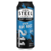 Steel Reserve Beer, Spiked Blue Razz, 211 - 24 Fluid ounce 