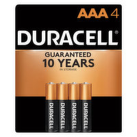 Duracell Batteries, Alkaline, AAA, 1.5 V, 4 Pack - 4 Each 