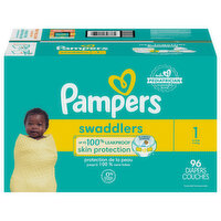 Pampers Diapers, Size 1 (8-14 lb), Super Pack - 96 Each 