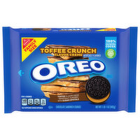 OREO OREO Toffee Crunch Creme with Sugar Crystals Chocolate Sandwich Cookies, Family Size, 17 oz - 17 Ounce 