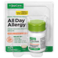 TopCare All Day Allergy, Original Prescription Strength, 10 mg, Liquid Gels - 40 Each 