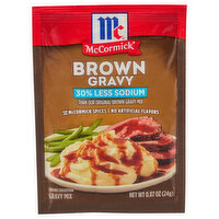 McCormick 30% Less Sodium Brown Gravy Seasoning Mix - 0.87 Ounce 