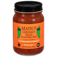 Mateo's Salsa, Gourmet, Habanero Hot, Extra Hot