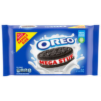 Oreo OREO Mega Stuf Chocolate Sandwich Cookies, Family Size, 17.6 oz