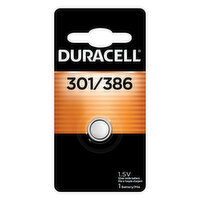 Duracell Battery, Silver Oxide, 301/386, 1.5V