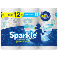Sparkle Paper Towels, Double Rolls, Pick-A-Size, Spirited Prints - 6 Each