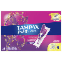 Tampax Tampons, Compact, Regular, Unscented - 28 Each 